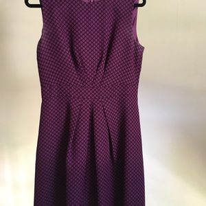 Cute black/purple polka dot work dress, Tahiti, 10